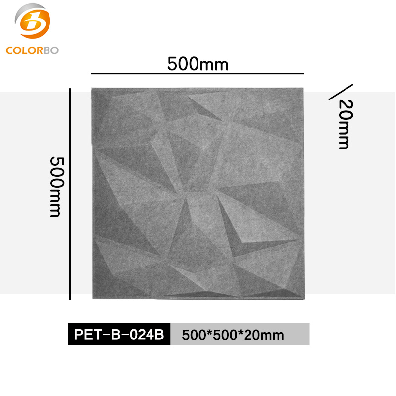 PET-B-024B 再生3D聚酯纤维墙体吸音砖