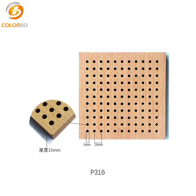 用于墙壁和天花板装饰的穿孔木吸音板
